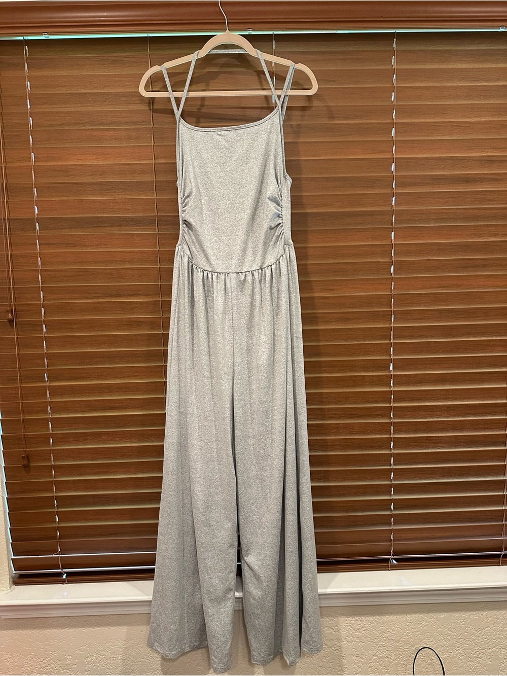 SHEIN Silver Wide Leg Jumpsuit